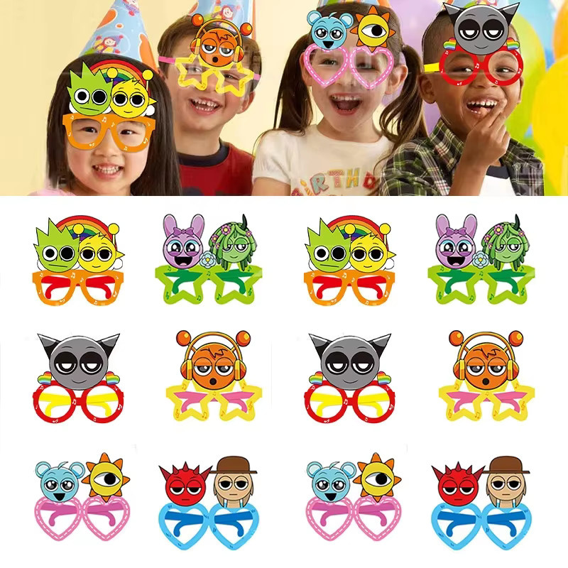 Hasbro Sprunkis Partybrillen, 12-teiliges Set, Party-Event-Zubehör - Bild 4