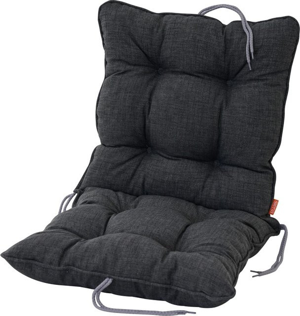 Siena Garden Sitzkissen Askella aus Baumwolle, Anthrazit, B/T/H: 88 x 42 x 6 cm - Bild 1