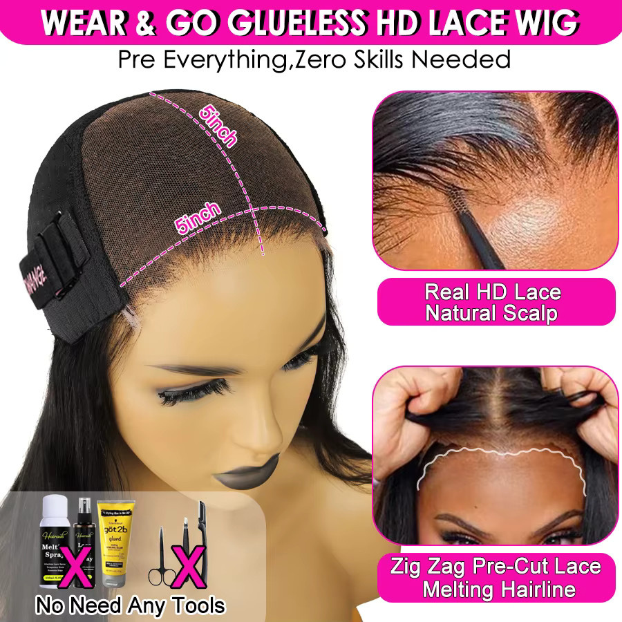 WOWANGEL Body-Wave-Perücke, 34 Zoll, schokoladenbraun, 100 % Echthaar, Damen - Bild 5