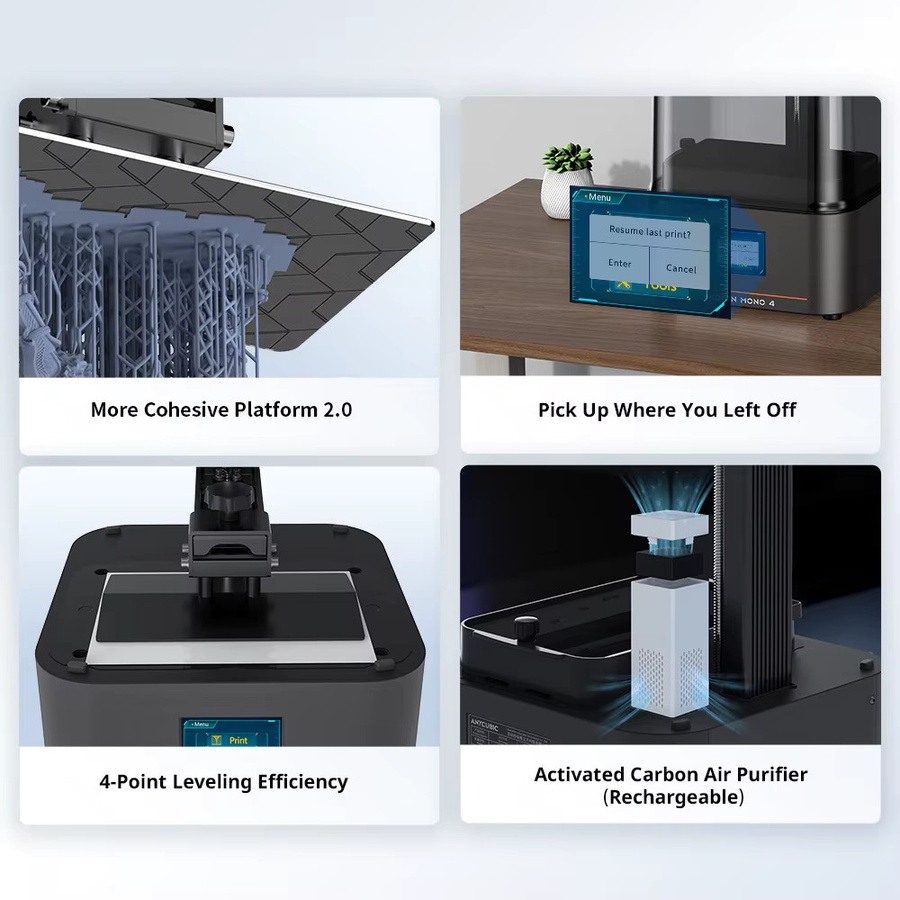Anycubic Photon Mono 4 AE LCD-UV-Harz-3D-Drucker mit 7 Zoll 10K High-Definition-Bildschirm in Schwarz, Druckgröße: 153 x 87 x 165 mm - Bild 5