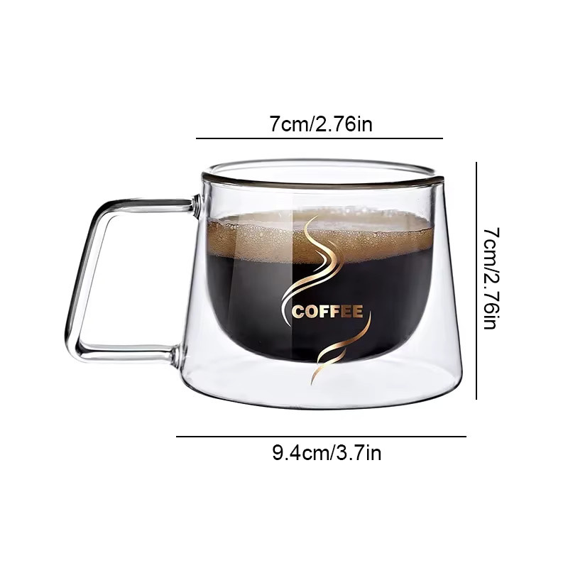 JUSTINLAU Espressotasse aus Glas, doppelwandig, transparent, 200 ml - Bild 6