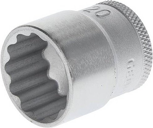 Gedore Steckschlüsseleinsatz 12-kant 3/8 Zoll, SW 20mm, Farbe Silber - Bild 1