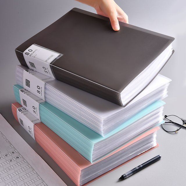 Transparenter A4 Mehrschicht-Ordner mit 20 Taschen in Grün für deine Dokumente und Büromaterialien - Bild 1