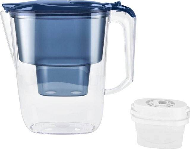 SILVERCREST® Wasserfilter-Starterset mit Filterkanne und Deckel, Blau - Bild 1