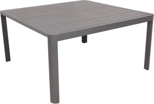 DELUKE Gartentisch KATRIN Ausziehtisch aus Kunststoff und Aluminium in Schwarz, B/T/H: 149 x 97 x 75 cm - Bild 1