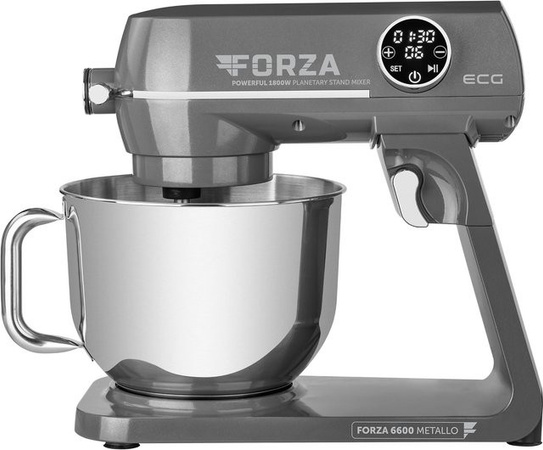 ECG Küchenmaschine FORZA 6600 Metallo Scuro in Schwarz und Grau
