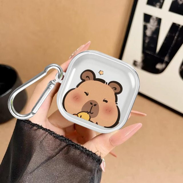 Transparente Cartoon-Capybara Schutzhülle für Samsung Galaxy Buds 2, 3 Pro, 4 Pro, Live und 3 FE - Bild 1