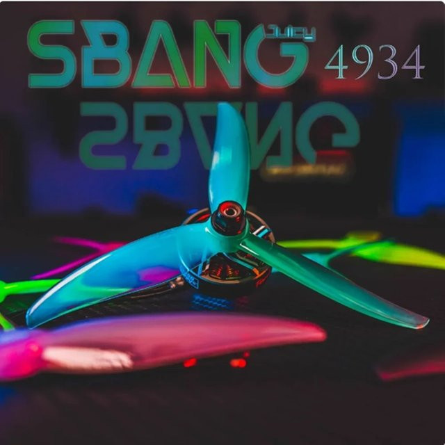 Gemfan SBANG 4934 Propeller, 3-Blatt, 8-teiliges Set, grün - Bild 1