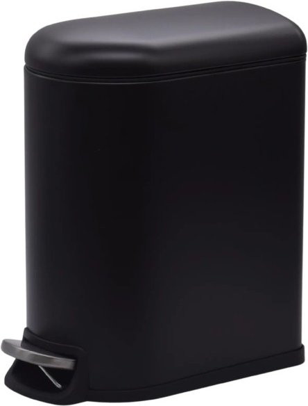 Euroshowers Kosmetikeimer Classic Pedaleimer Schwarz mit 5 Liter Fassungsvermögen - Bild 1
