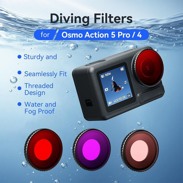 DJI Wasserdichter Schutzfilter für Osmo Action 5 Pro und Osmo Action 4 Sportkamera-Zubehör - Bild 1
