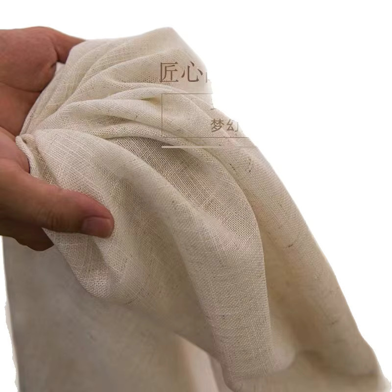 CENTURyMiG Vorhang aus Leinen in Beige, halbtransparent und lichtdurchlässig, Breite: 100 cm, Höhe: 200 cm - Bild 2