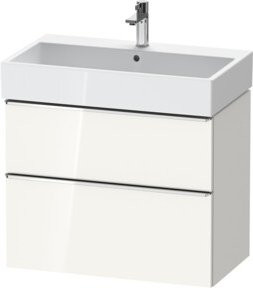 Duravit Waschtischunterschrank D-Neo in Weiß Hochglanz mit 1 Schublade und 1 Auszug, B/T: 78,4 x 44,2 cm - Bild 1