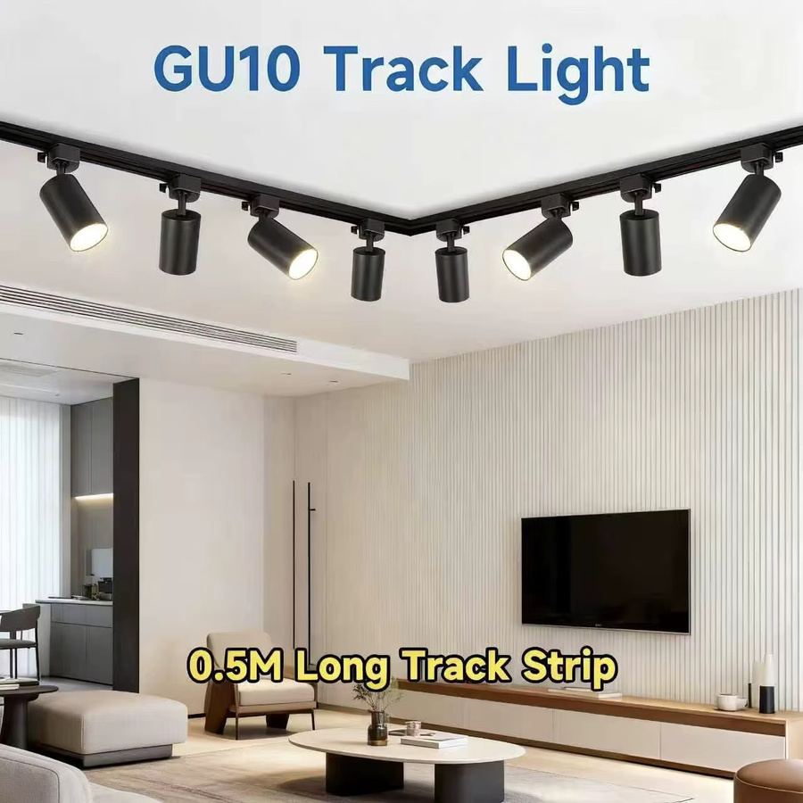 CANMEIJIA GU10 Deckenleuchte in Schwarz aus Metall für das Wohnzimmer mit warmweißem LED-Licht - Bild 2