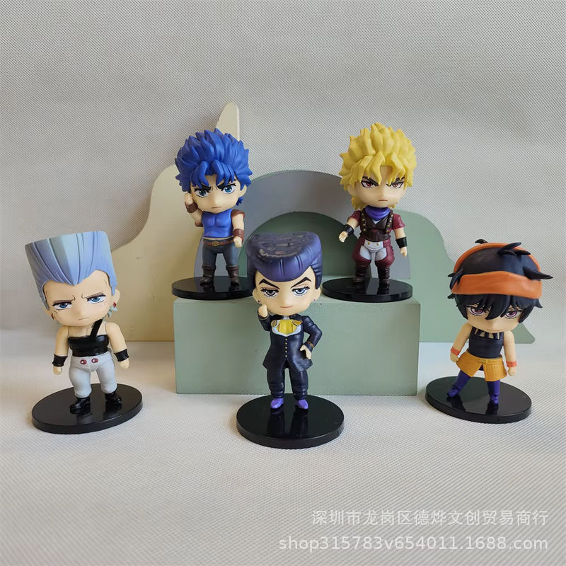 Bandai Anime Jojo Bizarre Adventure Q-Version Actionfiguren Set aus 5 Teilen, mehrfarbige PVC-Modelle für Sammler und Dekoration - Bild 2