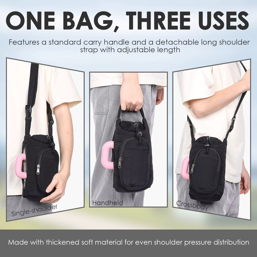Willstar Tragbare Wasserflaschentasche mit verstellbarem Schultergurt und Handytasche für Wandern, Camping und Fitness, Breite: 26,0 cm, Tiefe: 14,0 cm - Bild 5