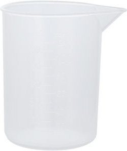 Schneider Messbecher aus Kunststoff mit aufgedruckter Skala, transparent/braun, 0,12 l - Bild 1