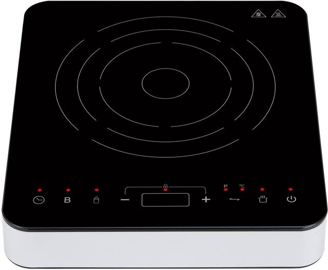 Emerio Induktions-Kochplatte in Silber und Schwarz mit Digitaldisplay und Timer, B/H/T: 27 x 6,5 x 31 cm - Bild 1