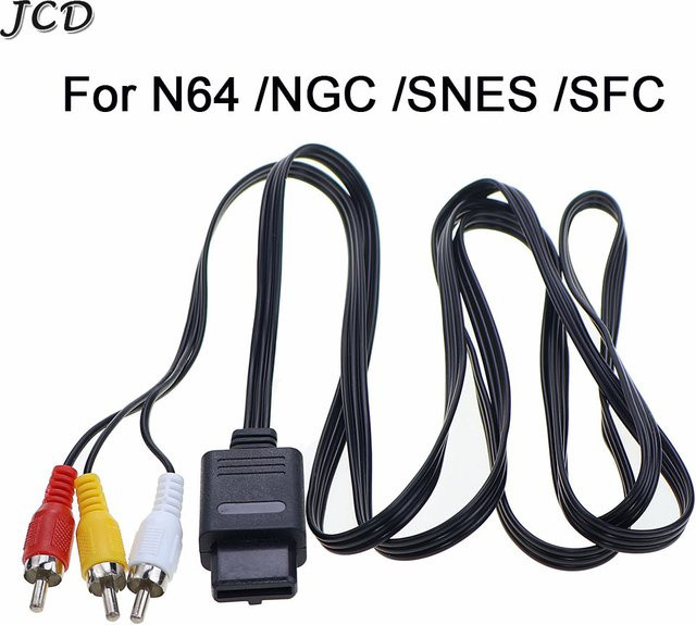JCD AV-Audiokabel für Retro-Spielekonsolen wie N64, GameCube, NGC, SNES und SFC, Länge: 1,8 m, Mehrfarbig - Bild 1