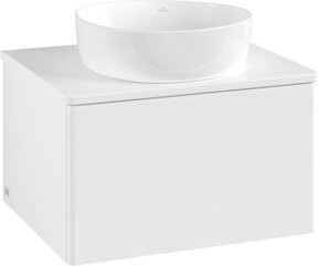 V&B Waschtischunterschrank Antao mit Beleuchtung, Weiß lackiert, B/T/H: 60 x 36 x 50 cm - Bild 1