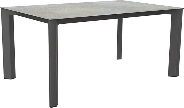 Stern Ausziehtisch Penta Aluminium in Graphit mit Silverstar Quartz Tischplatte - Bild 1