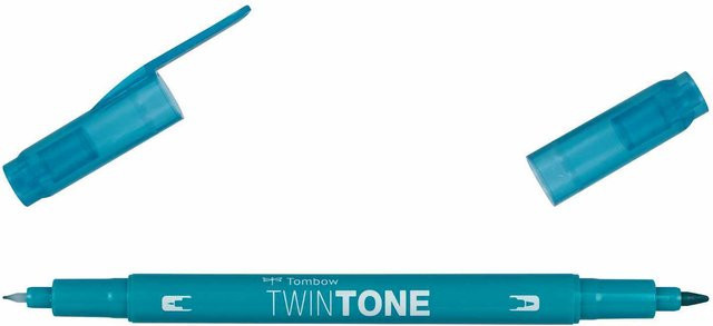 Tombow TwinTone Fasermaler in Turquoise Blue mit feiner Spitze - Bild 1