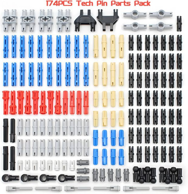 stemedu MOC-Pin-Set, Bausteine Technische Verbindungsstücke, 174-teiliges Set - Bild 1