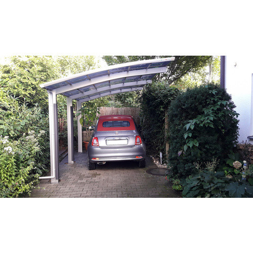 Einzelcarport Ximax Portoforte Typ 110 in Edelstahl-Look, B: 270,4 cm, T: 495,4 cm, silberfarben - Bild 4