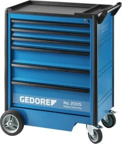 Gedore Werkzeugwagen blau mit 6 Schubladen, abschließbar und rollbar mit Arbeitsplatte, Breite: 64 cm, Tiefe: 40 cm - Bild 1