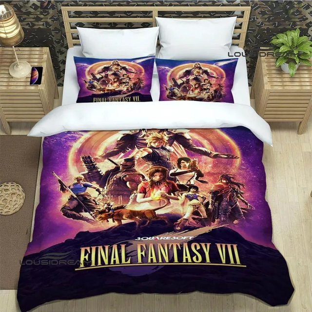 Final Fantasy Bettwäsche-Set mit Grafikdruck, mehrfarbig, Material Mikrofaser Polyester, B/H: 135 x 200 cm - Bild 1