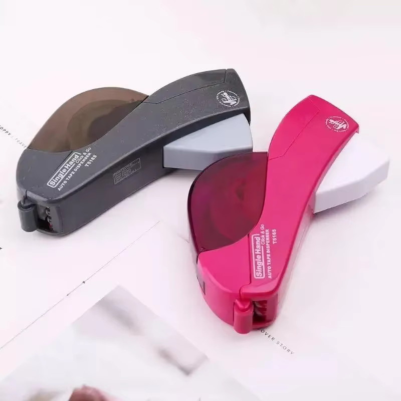 Automatischer Klebebandabroller mit Ein-Druck-Schneider für Geschenkverpackungen und Buchbinderei, Schwarz/Grau - Bild 3