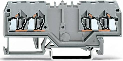 WAGO 280-826 Durchgangsklemme 5mm Zugfeder Grau 100 Stück - Bild 1