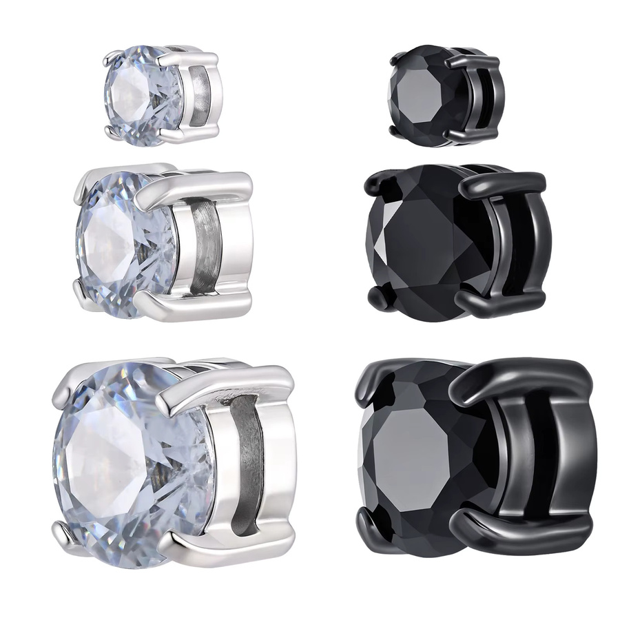 prjewel Ohrstecker Edelstahl, Zirkonia, Punk, Unisex - Bild 4