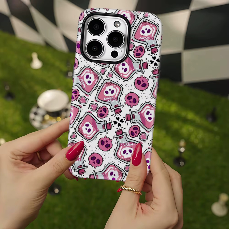 Pink Venom Magnetische Handyhülle für Apple iPhone 17 16 15 14 13 Pro Max Plus, robuste ein- und doppelschichtige Schutzhülle in Pink - Bild 3