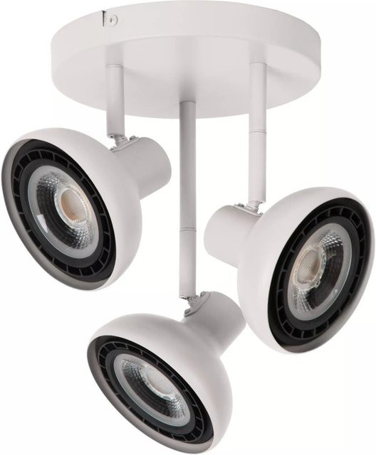 Licht-Erlebnisse Deckenstrahler Weiß, 3-flammig, schwenkbar, Metall, GU10, Breite: 25,8 cm - Bild 1