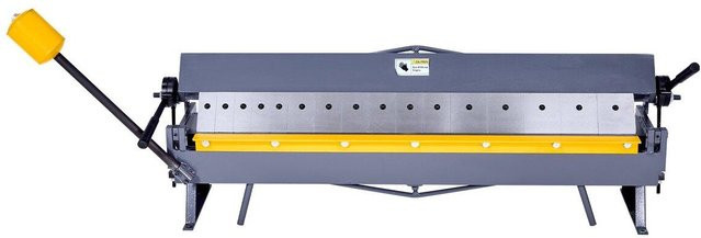MB Blechbiegemaschine und Kastenbiegemaschine aus Stahl in Grau mit 1270 mm Arbeitsbreite und 16 Fingern für 16 Gauge Baustahl, verstellbar von 0-135 Grad - Bild 1