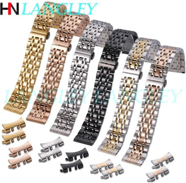 langley Uhrenarmband Edelstahl, Schwarz, Herren - Bild 1