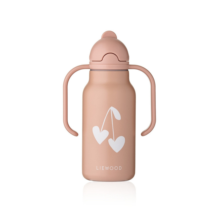 Liewood Kimmie Wasserflasche aus Edelstahl mit Trinkhalm, Sweethearts/Pale Tuscany, Pink/Mehrfarbig, 250 ml - Bild 1