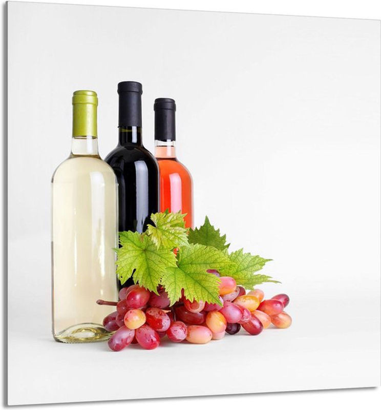 Glas-Küchenrückwand in Weinrot, modern und rahmenlos, B: 60 cm, H: 65 cm - Bild 1
