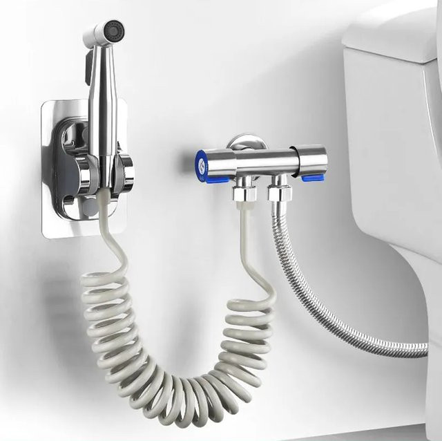 YANKE Hand-Bidet-Sprühset aus Edelstahl 304 in Silber/Grau mit Anti-Kalk-Funktion - Bild 1