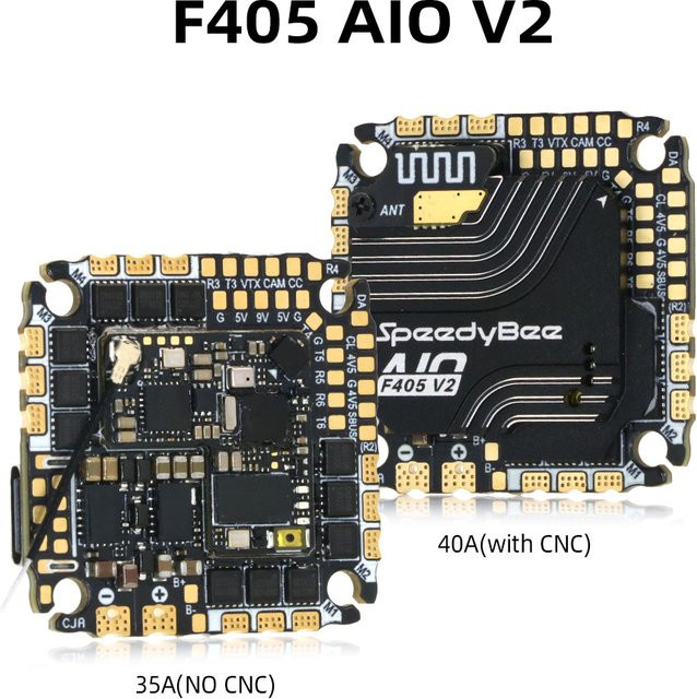 SpeedyBee F405 AIO V2 Flugsteuerung und ESC 35A/40A Schwarz 25,5 x 25,5 mm 3-6S - Bild 1
