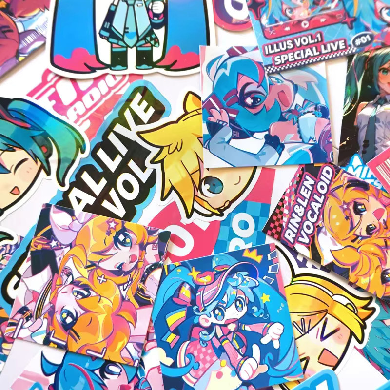 Bandai Vocaloid Hatsune Miku Kagamine Gemini Aufkleber, 34/50/60 Stück - Bild 3