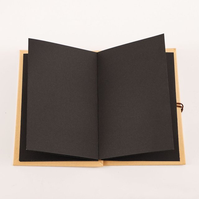 Selbstklebendes Kraftpapier-Akkordeon-Fotoalbum mit 16 Seiten in Braun oder Schwarz zum Gestalten deiner Erinnerungen - Bild 1