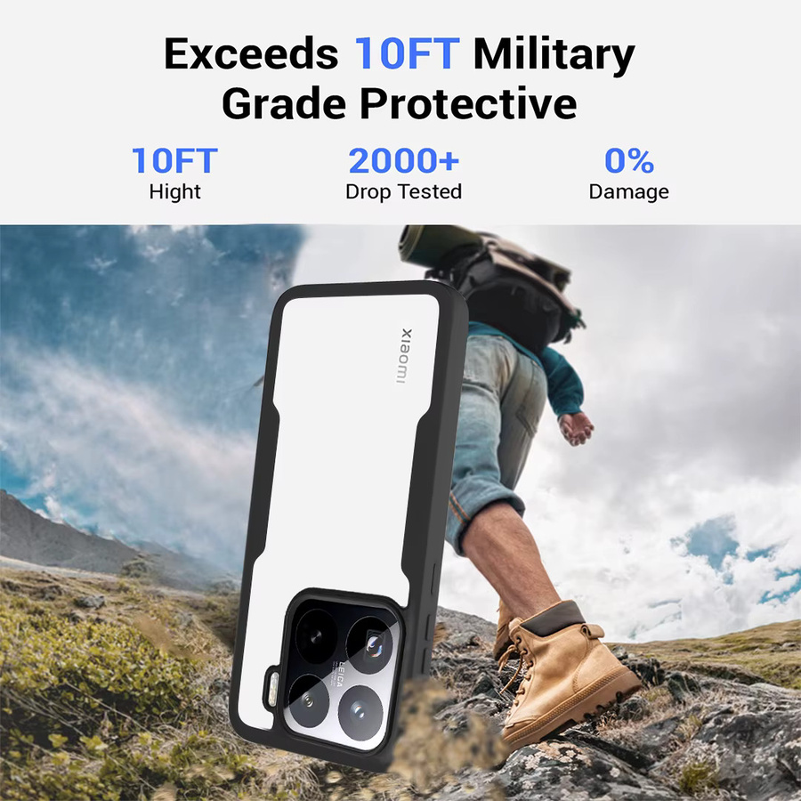 3in1 360 Grad Schutzhülle mit Displayschutz für Xiaomi 15T Pro 14T POCO M7 Pro F7 Ultra X7 Pro Transparent - Bild 4