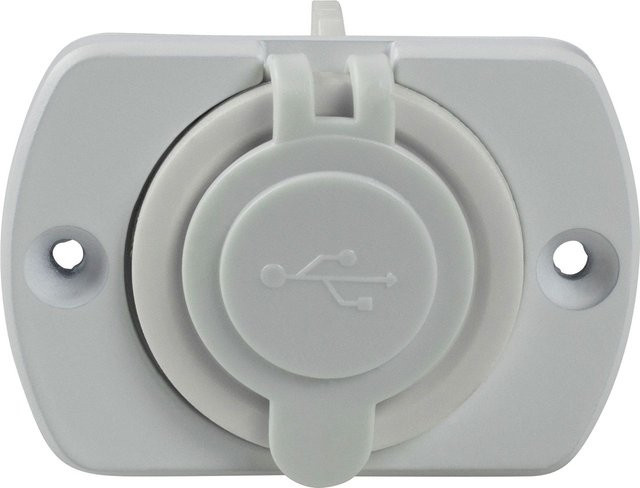 as - Schwabe USB Einbausteckdose mit zwei USB-A Ports in Weiß, IP20 - Bild 1