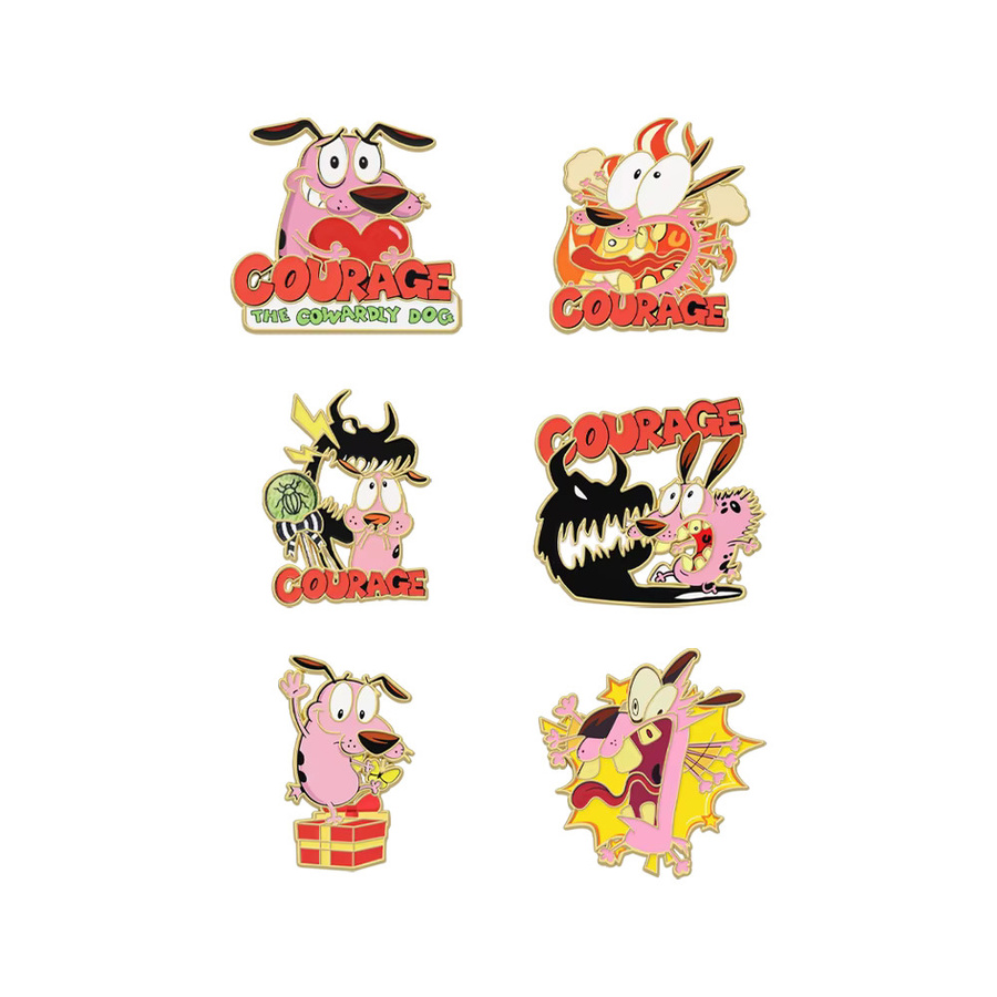 Bandai 6er-Set Emaille-Pins, Rosa Hund, Kinder, Bunt - Bild 4