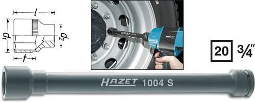 Hazet Schlag- und Maschinenschrauber-Steckschlüssel-Einsatz 1004S-32 mit 6kt. Außen-Sechskant Profil 32 mm und 3/4 Zoll Vierkant hohl in Silber - Bild 1