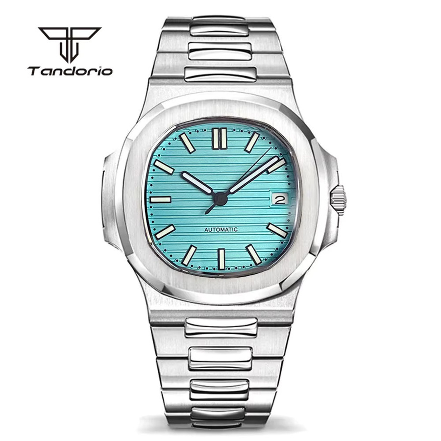Tandorio Armbanduhr, Automatik, Edelstahl, Schwarz, Eckig, 40 mm, Herren - Bild 3