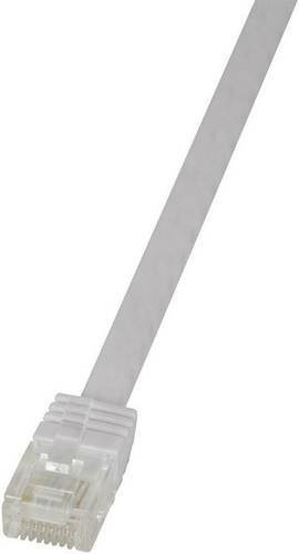 LogiLink CF2021U RJ45 Netzwerkkabel CAT 6 U/UTP Patchkabel Ethernet LAN Weiß, Länge: 0,5 m - Bild 1