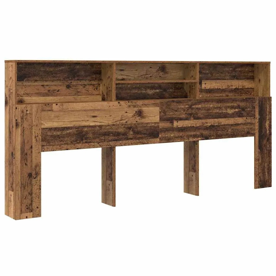 vidaXL Kopfteil für das Bett aus Holzwerkstoff in Braun mit integriertem Regal, Breite: 220 cm, Tiefe: 19 cm, Höhe: 101,5 cm - Bild 2