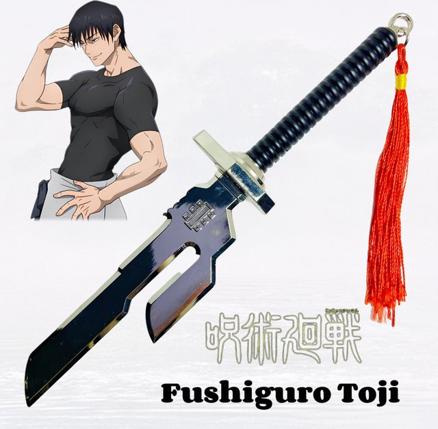 Bandai Jujutsu Kaisen Fushiguro Toji Metall Katana, Ninja Messer, Cosplay Zubehör - Bild 1